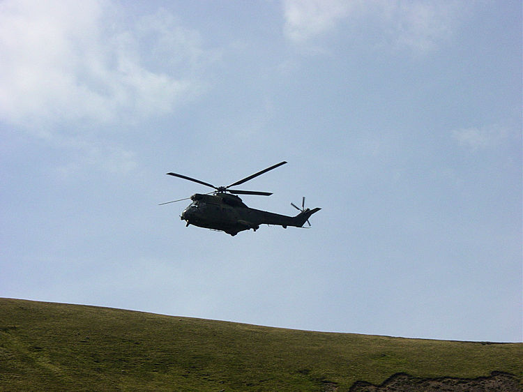 Helicopters broke the silence in Bowderdale