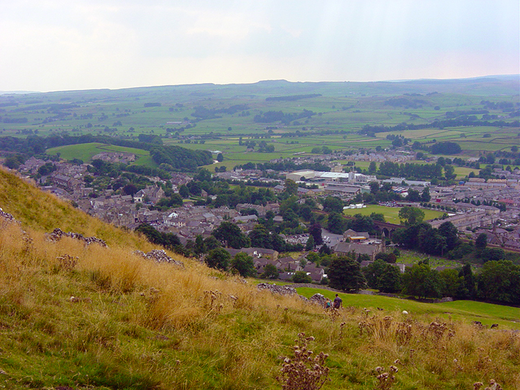 Looking down from Blua Crags to Settle