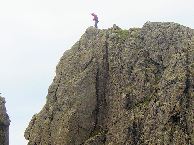 Climber on Pillar Rock