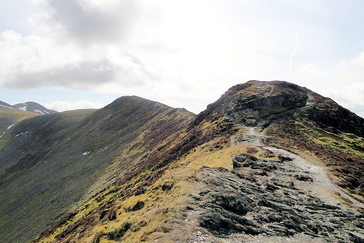 The ridge approach to Skiddaw from Ullock Pike