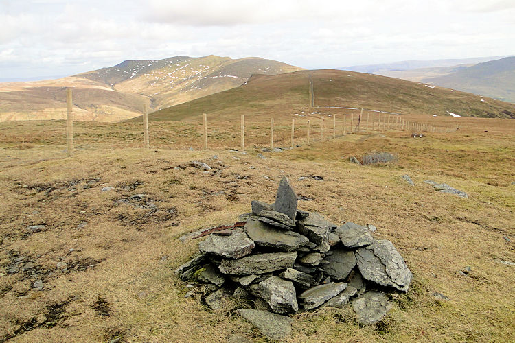 The cairn on Lonscale Fell