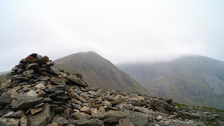 Cairn marking the summit of Brown Pike