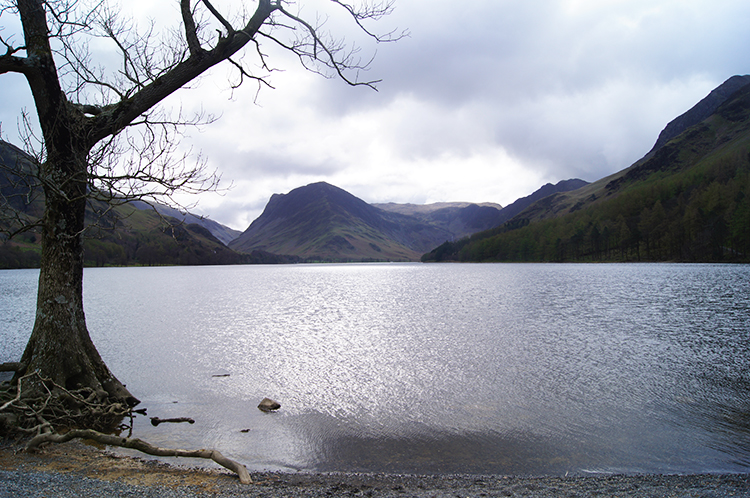 View across Buttermere to Fleetwith Pike