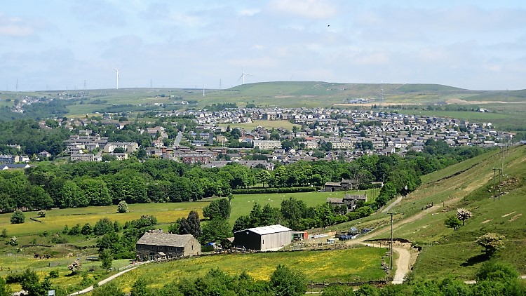 View from Lee Quarry to Rossendale and Bacup