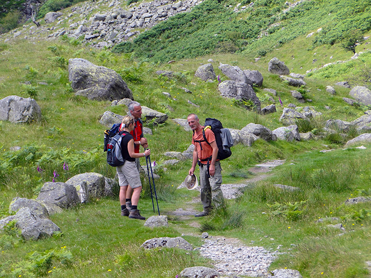 Meeting of long distance walkers