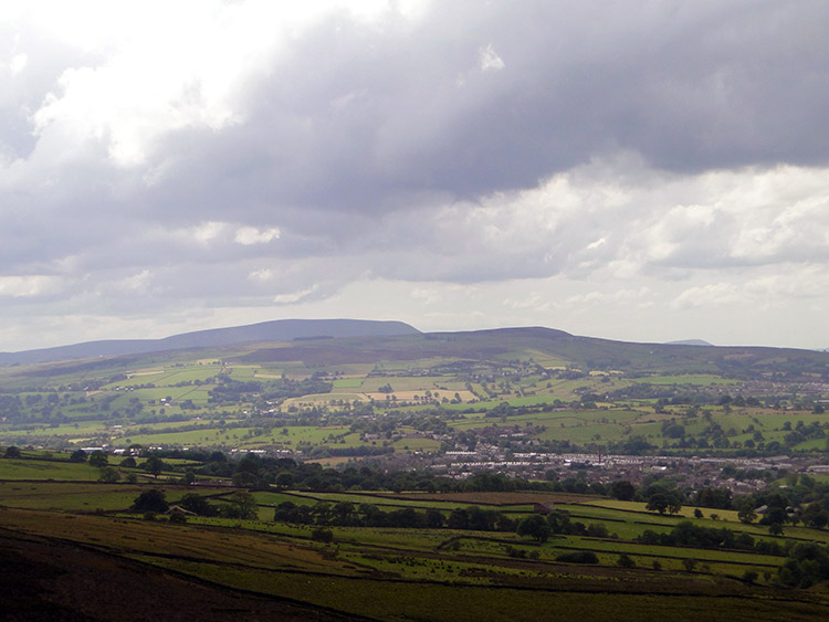 View south to Cowling and the moors