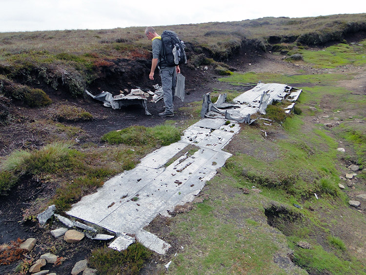 Wartime wreckage on Burnt Hill
