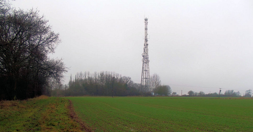 The transmitter marks Suffolk's county top