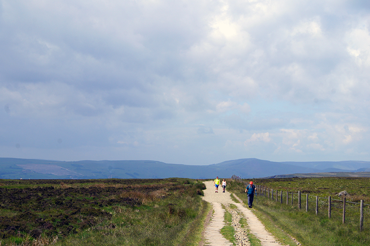 Walkers near Stanage Edge