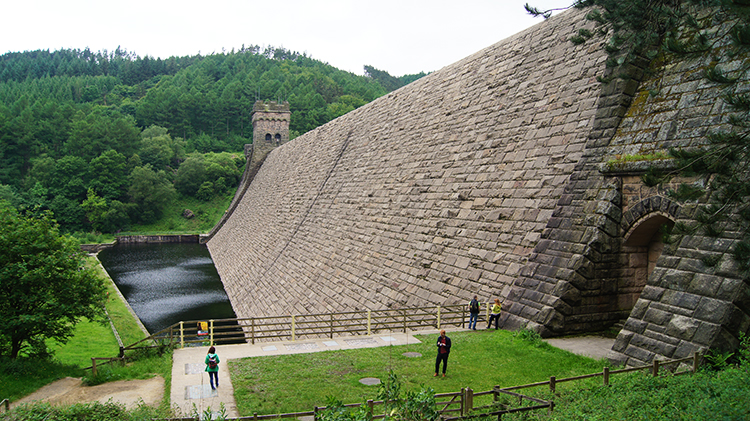 The impressive dam wall