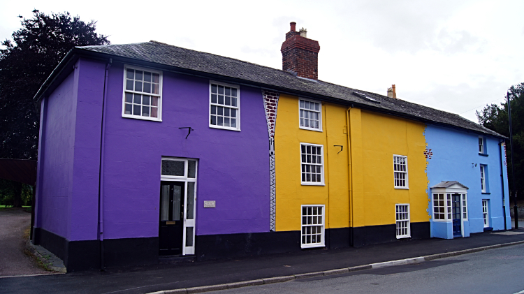 Colourful houses in Bishop's Castle