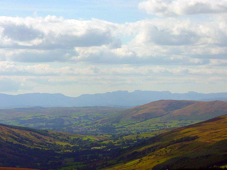 Dent Dale and Lake District mountains