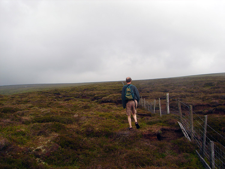 Dave trudges across the moor