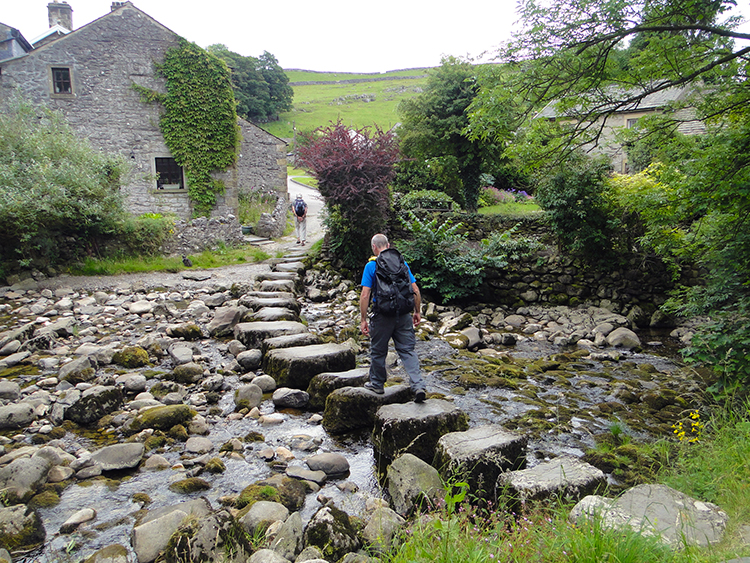 Stepping stones over Stainforth Beck