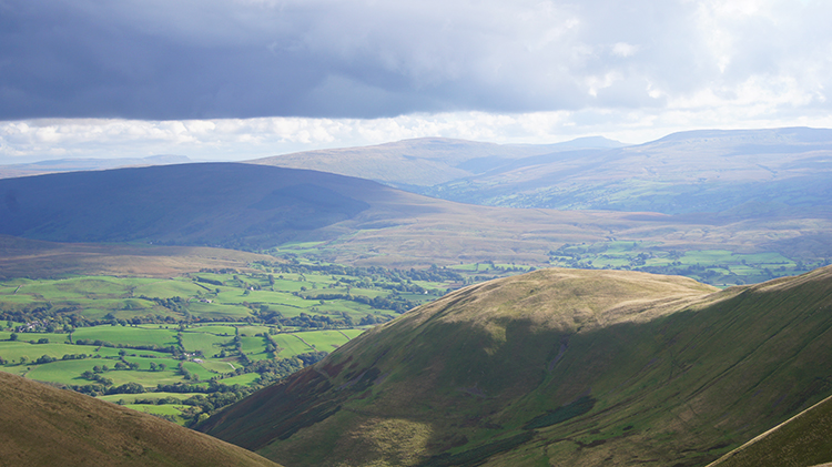 View from Calders to Whernside and Ingleborough
