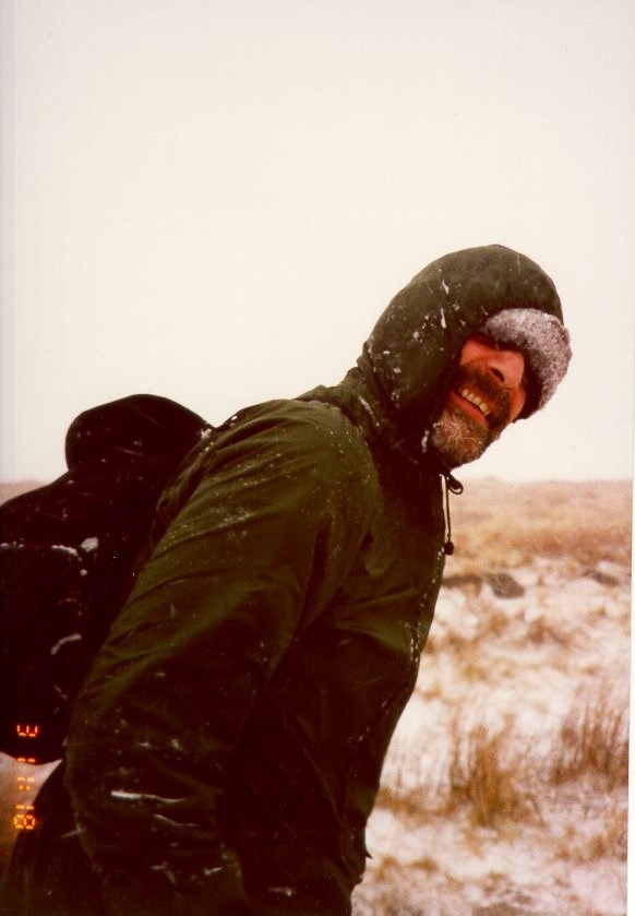Steve braves the snowstorm on Buckden Rake
