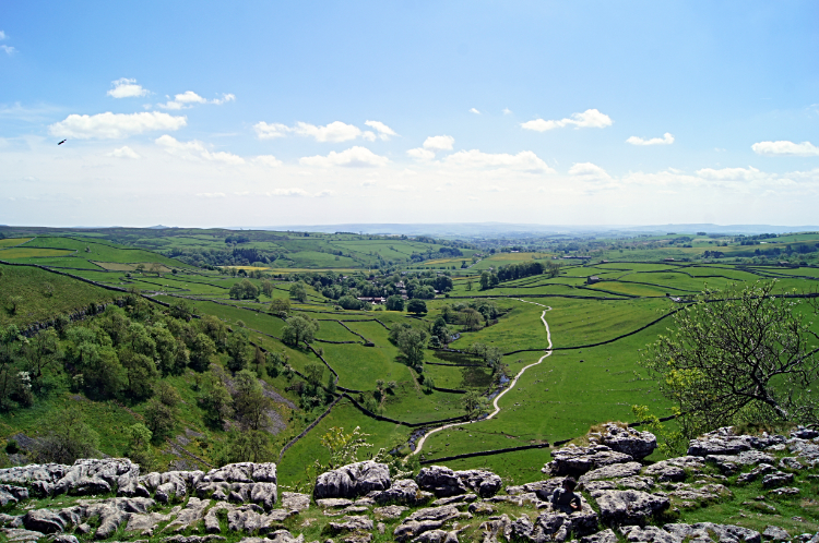 The view south from Malham Cove