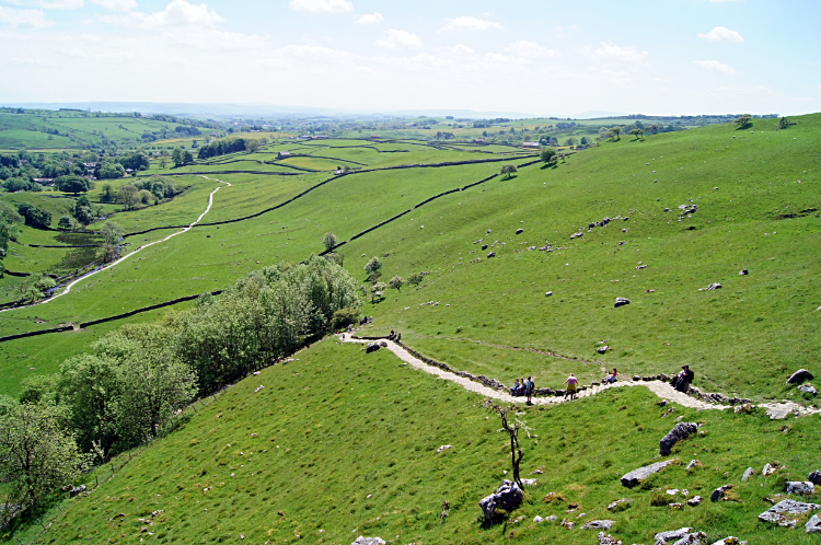 The path leading down from Malham Cove