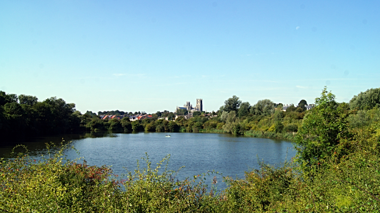 The view from Roswell Pits to Ely Cathedral
