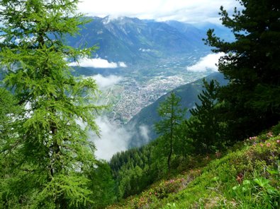 View down to Martigny