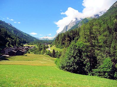 Beautiful countryside near Praz de Port