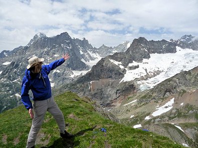  Keith enjoys the views from Tete de Ferret