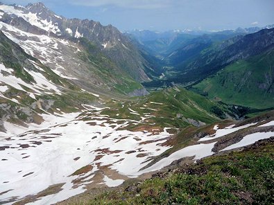 View down to La Fouly