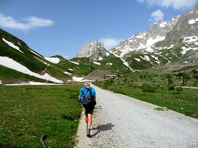 Graham pushing on the Roman road