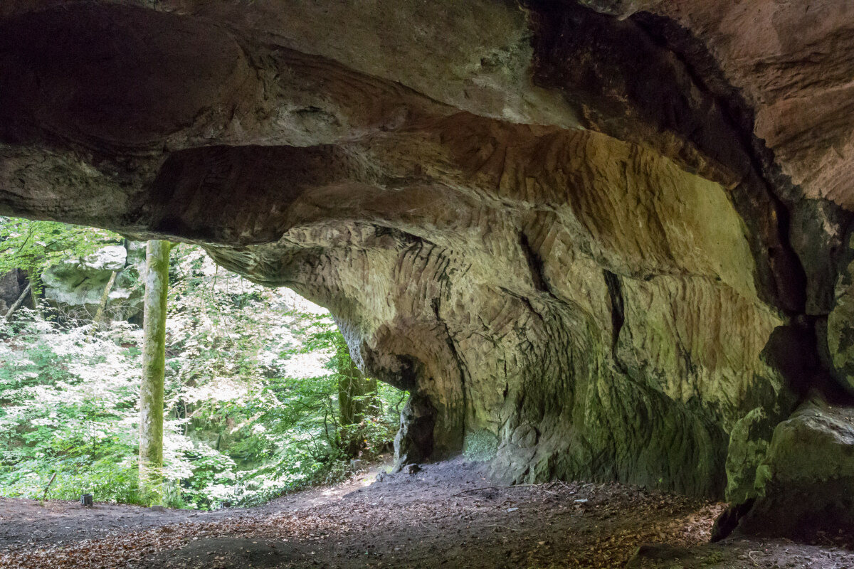 Rock cave on the trail near Berdorf