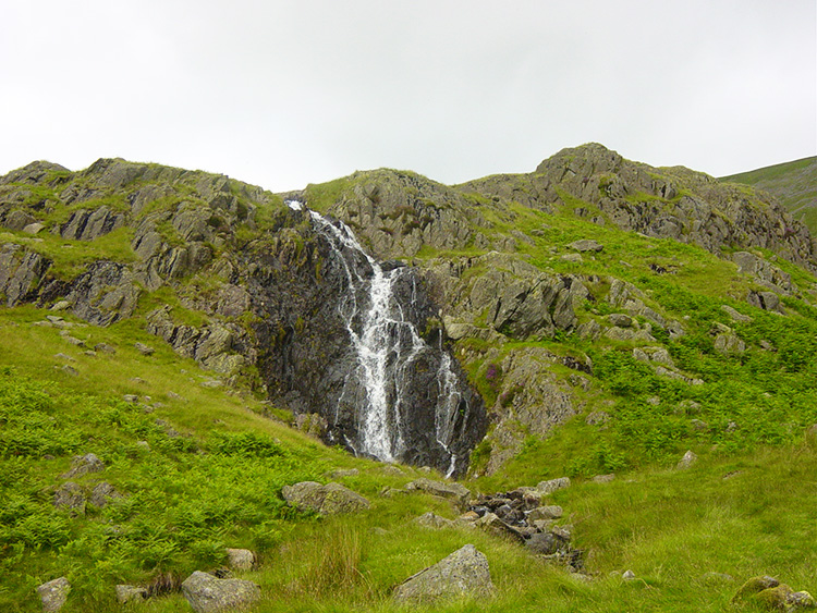 Waterfalls on the approach to Grisedale Tarn