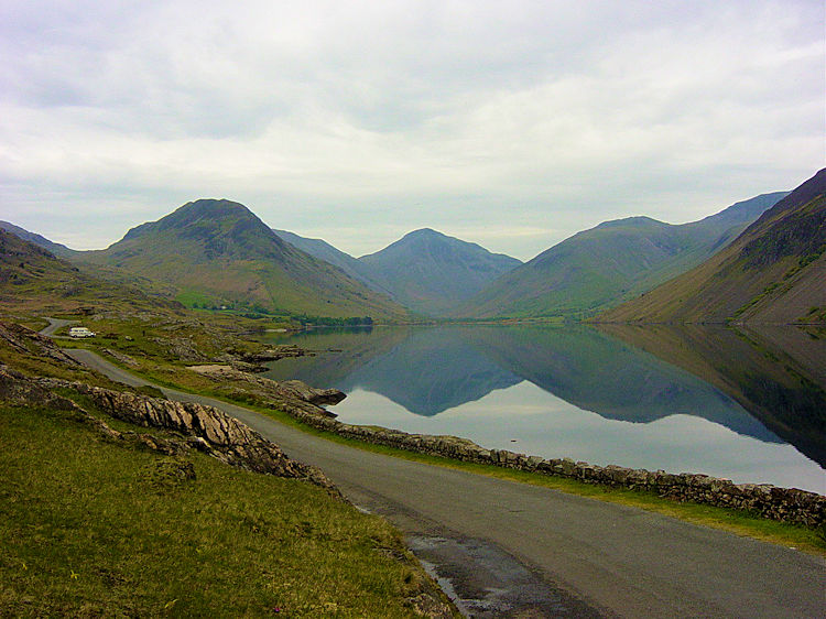 Calm on Wast Water creates the perfect reflection