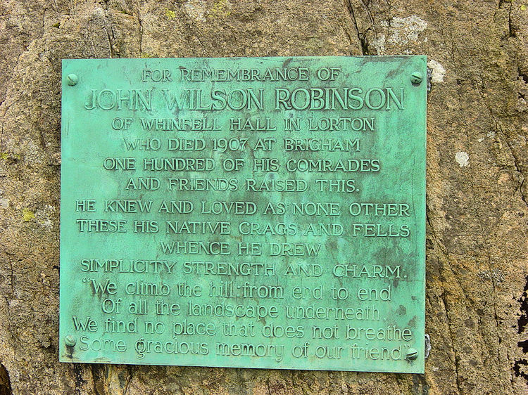Robinson's memorial on Pillar