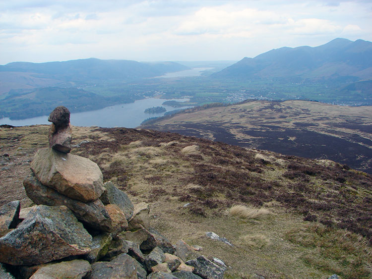 The view to Derwent Water from Bleaberry Fell