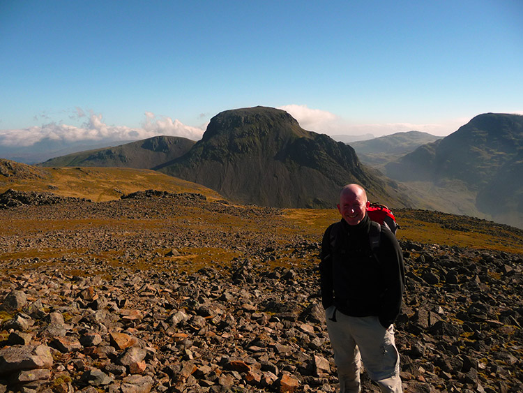 An amazing view of Great Gable from Kirk Fell (and of John too!!)