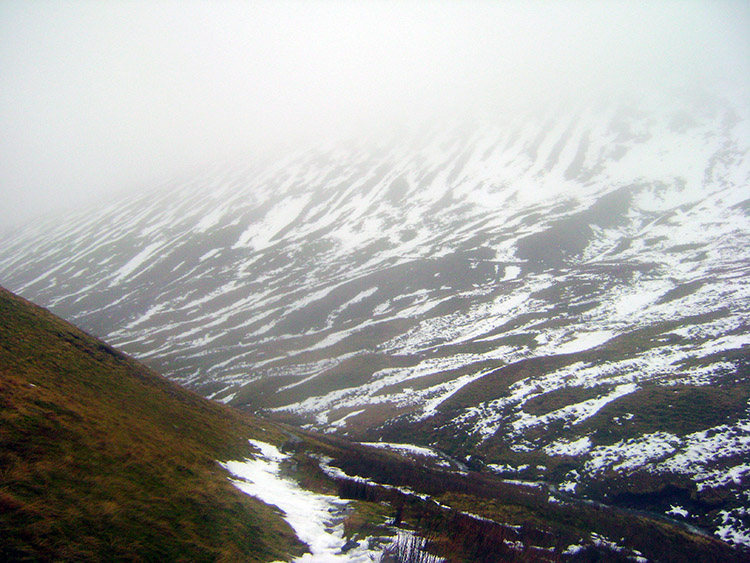 Still in cloud on the descent to Mungrisdale