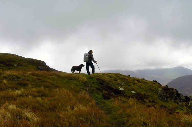 Peter and Oscar, happy together on the fells