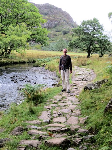 Hans on the packhorse road, which we had to ourselves