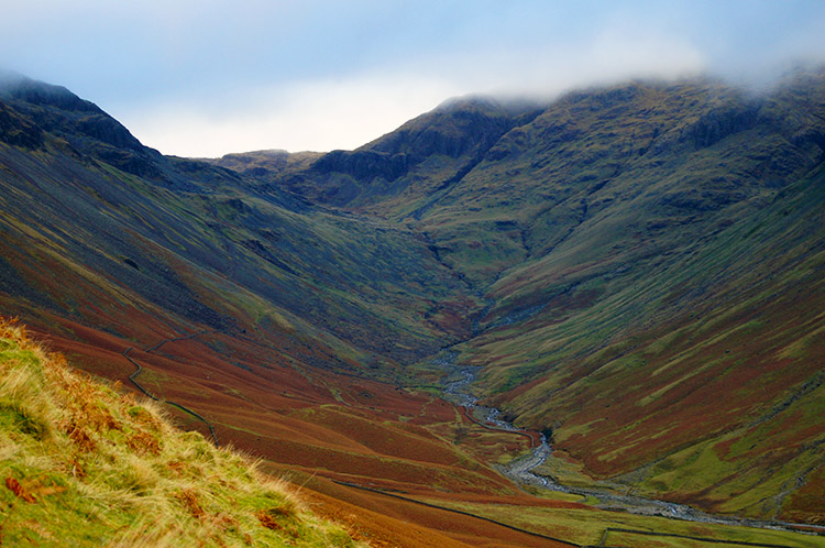 Looking over to Lingmell Beck