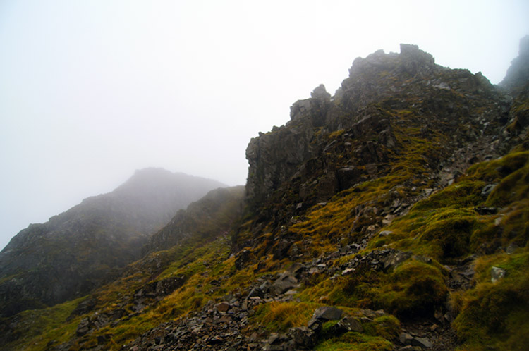 One of the jagged Kirkfell Crags