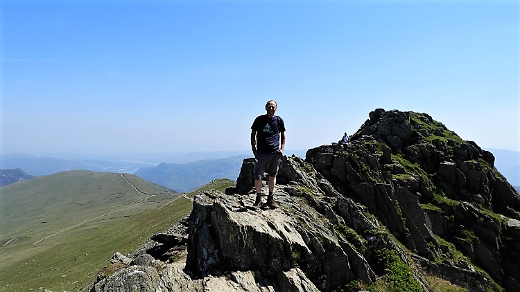 In my element on Low Spying How, Striding Edge