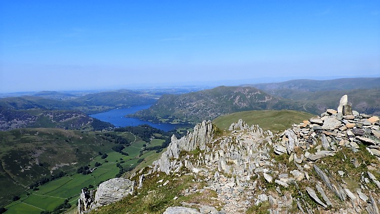 The view to Ullswater from St Sunday Crag