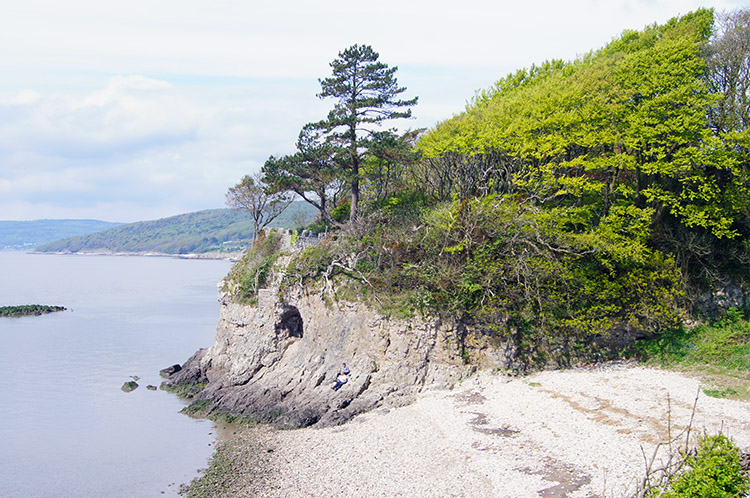 Secluded cove and Silverdale Cave