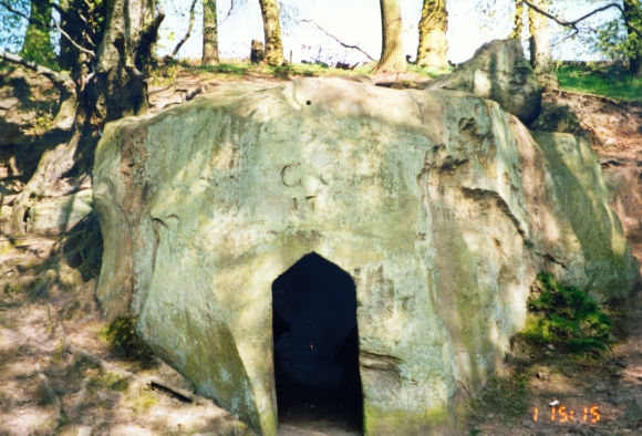 The Hermitage is shaped from a single boulder