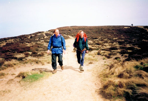 Dave and I crossing Carlton Moor
