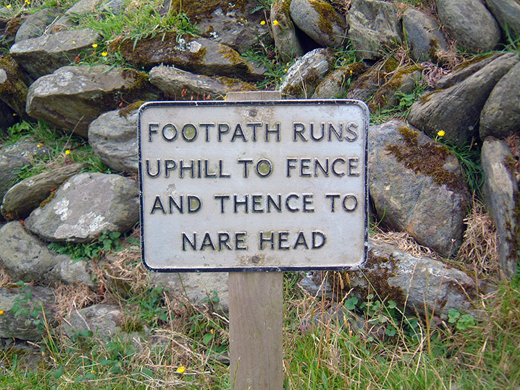 Good sign on the path