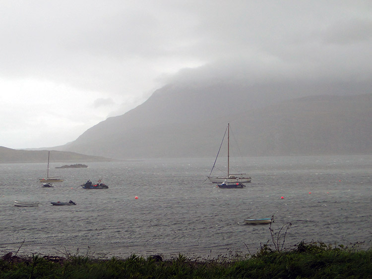 Storm sweeping into Ardmair Bay