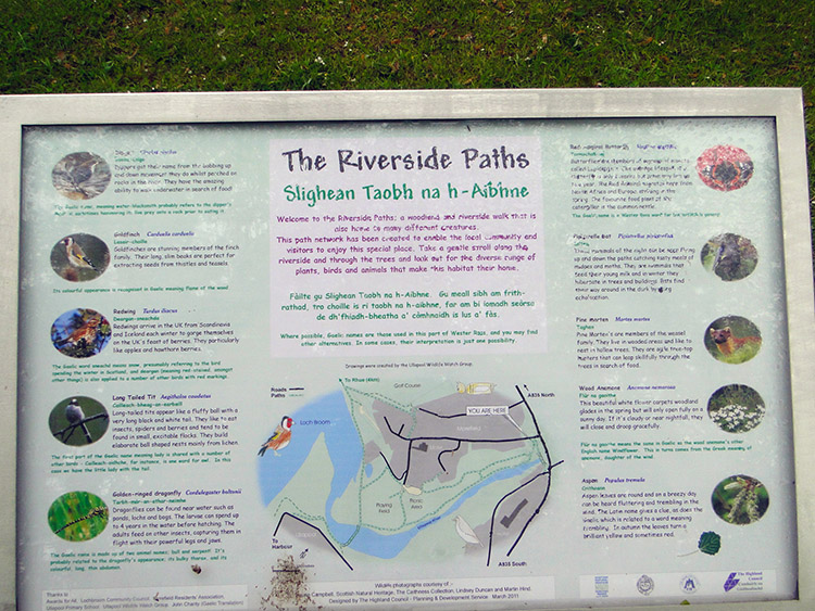 Information on the Ullapool Riverside Paths