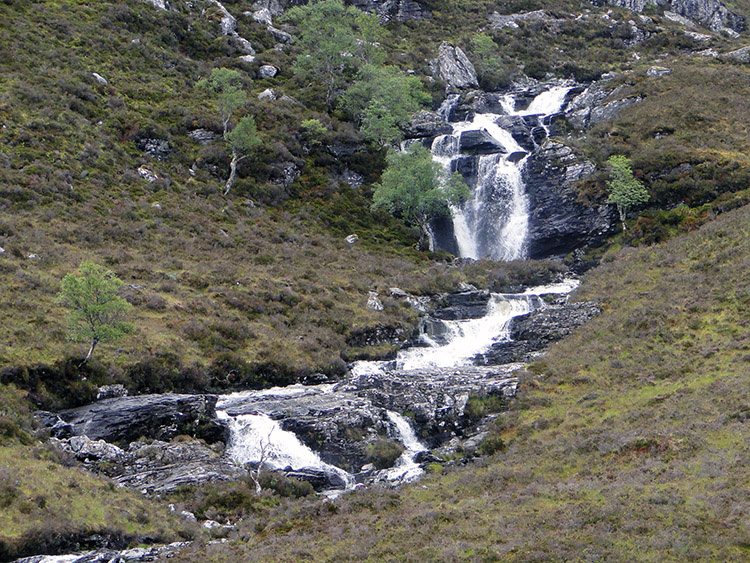 Waterfall from Loch Coire Chaorachain