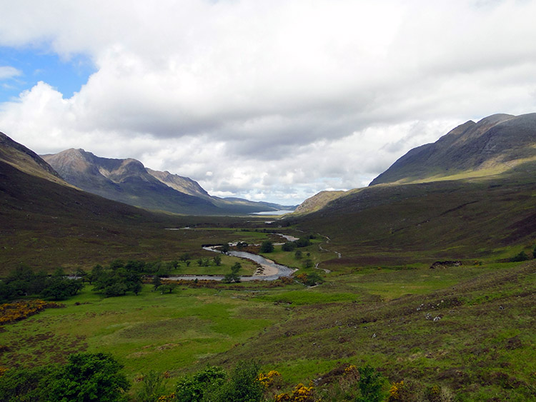 Looking down the valley to Loch an Nid