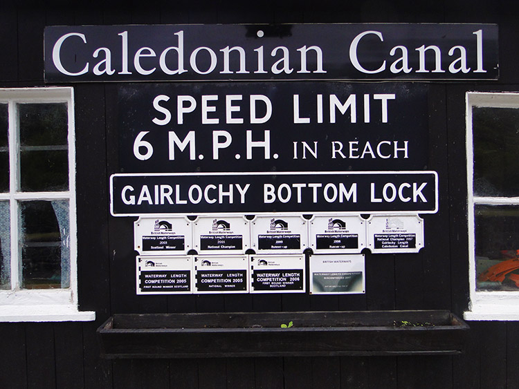 Caledonian Canal rules at Gairlochy